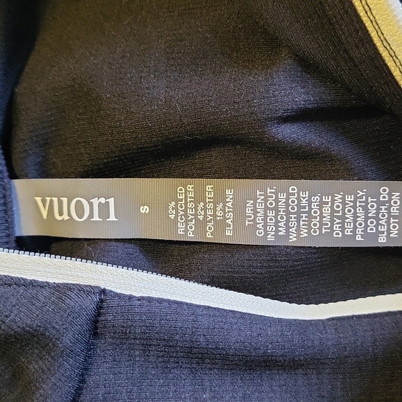 Vuori Rib Half Zip Crop Pullover In Black S NWT - Picture 4 of 7